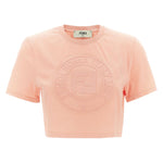 T-shirt cropped con logo<BR/> FS9715 ASNIF1RX7 FENDI 