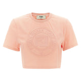 T-shirt cropped con logo<BR/> FS9715 ASNIF1RX7 FENDI 