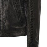 Giubbotto Julius in pelle<BR/> JULIUS CAESAR PITONENERO GIULIANO GALIANO 