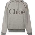 Felpa con logo in misto pile di cotone CHC25AJH10179 060 CHLOÉ 