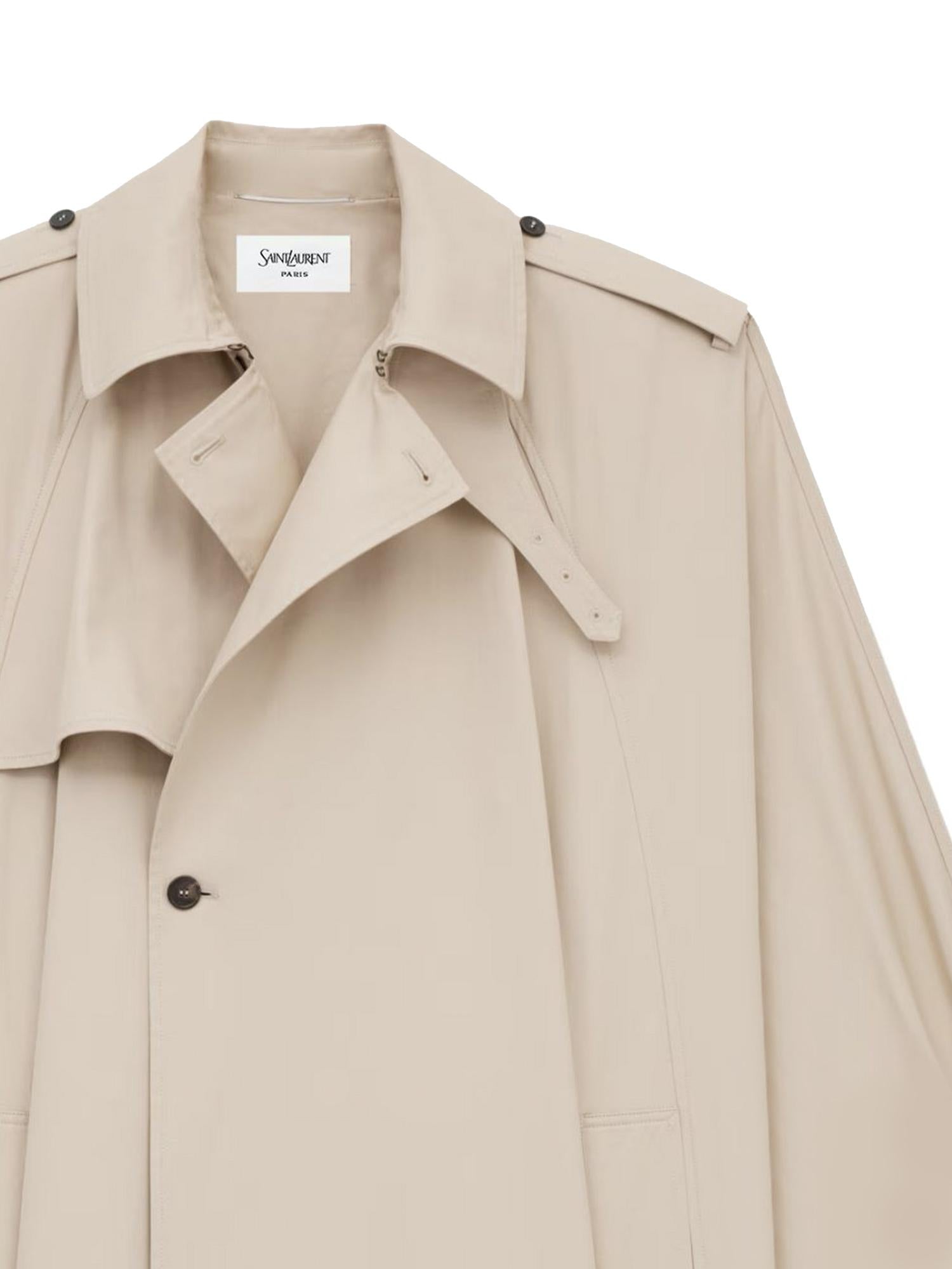 Mantella-trench in twill di cotone 848929 Y3A999610 SAINT LAURENT 