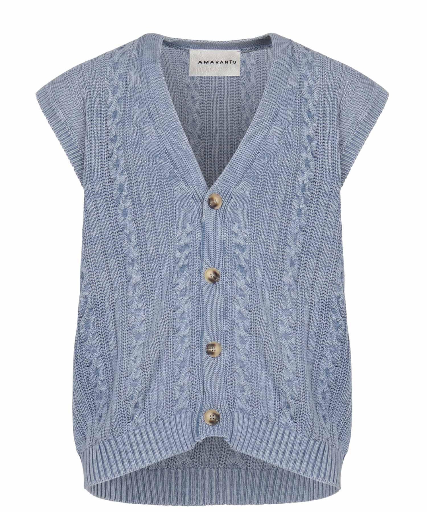 Gilet in cotone<BR/> B9D0038 86M AMARANTO 