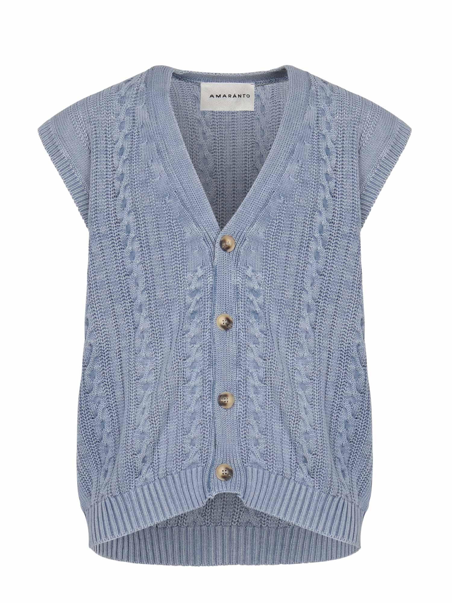 Gilet in cotone<BR/> B9D0038 86M AMARANTO 