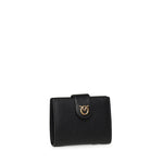Portafoglio in pelle con logo 102840 A0F1Z99Q PINKO 