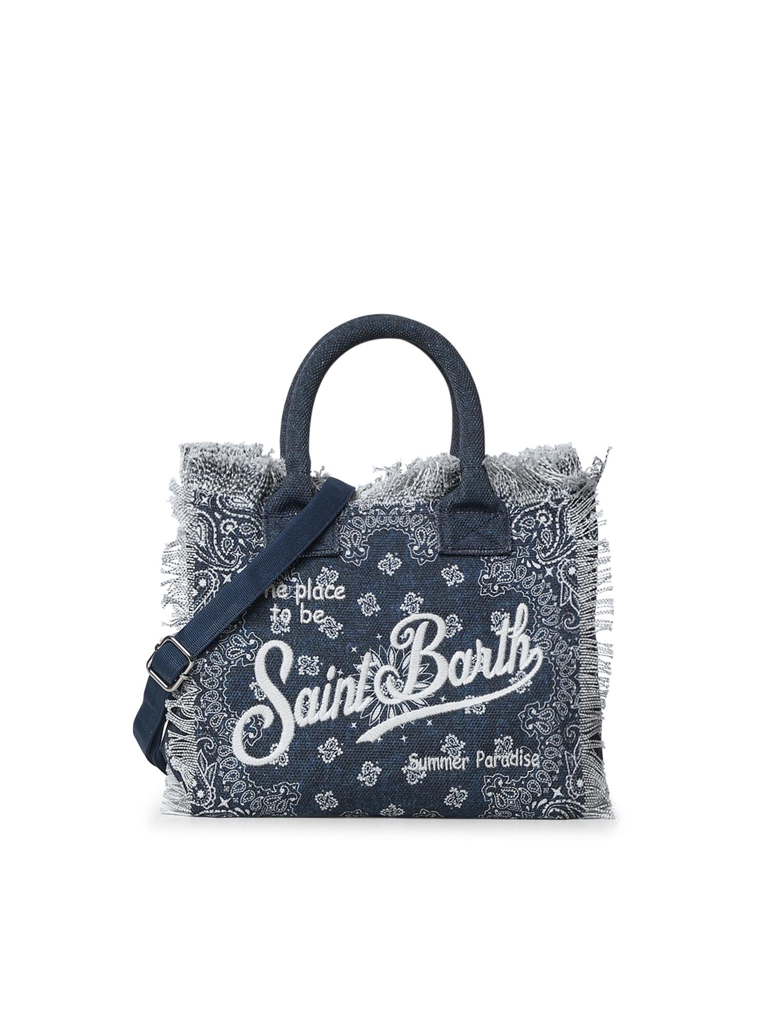 Borsa Colette in canvas con stampa bandana COL0001 09488L MC2 SAINT BARTH 