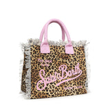 Borsa Vanity in canvas con stampa animalier VANI001 02591L MC2 SAINT BARTH 