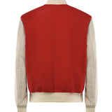 Bomber Varsity in nappa e tessuto VARSITY NAPPAROSSO GIULIANO GALIANO 