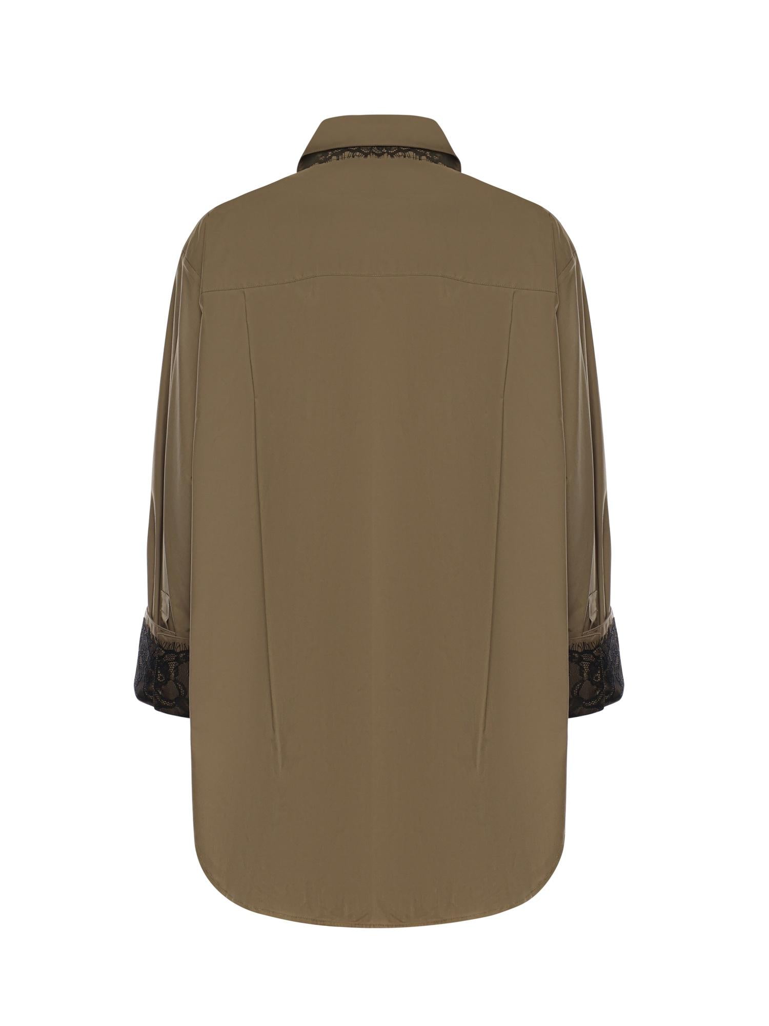 Camicia in popeline con dettagli in pizzo 107603 A3NEX22 PINKO 