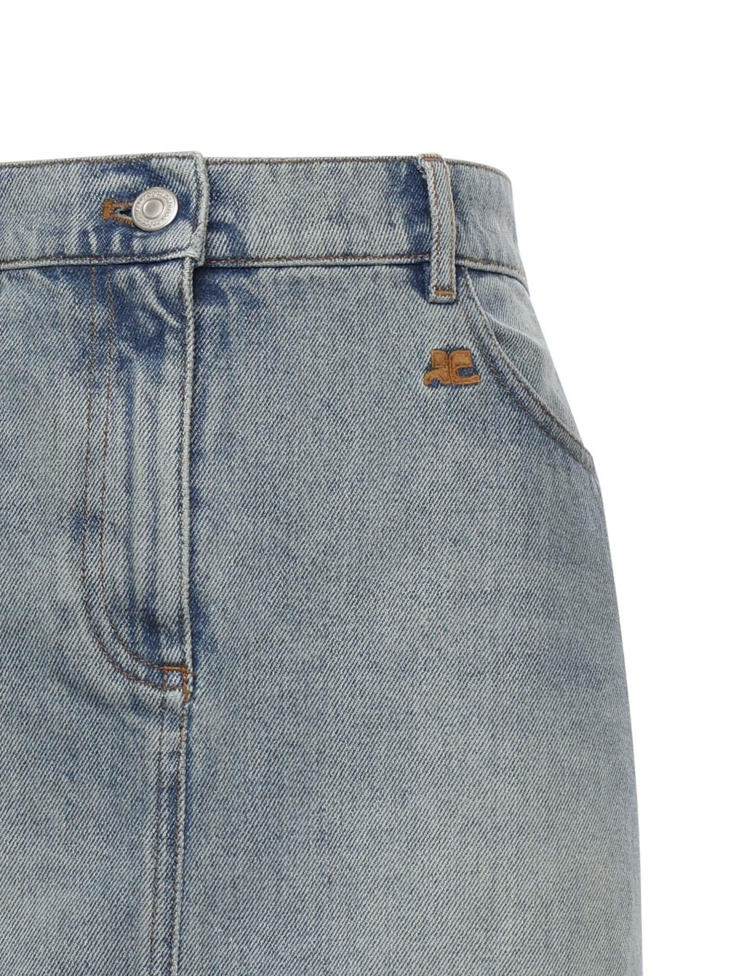 Gonna asimmetrica in denim 126DJU346DE0058 7055 COURREGES 