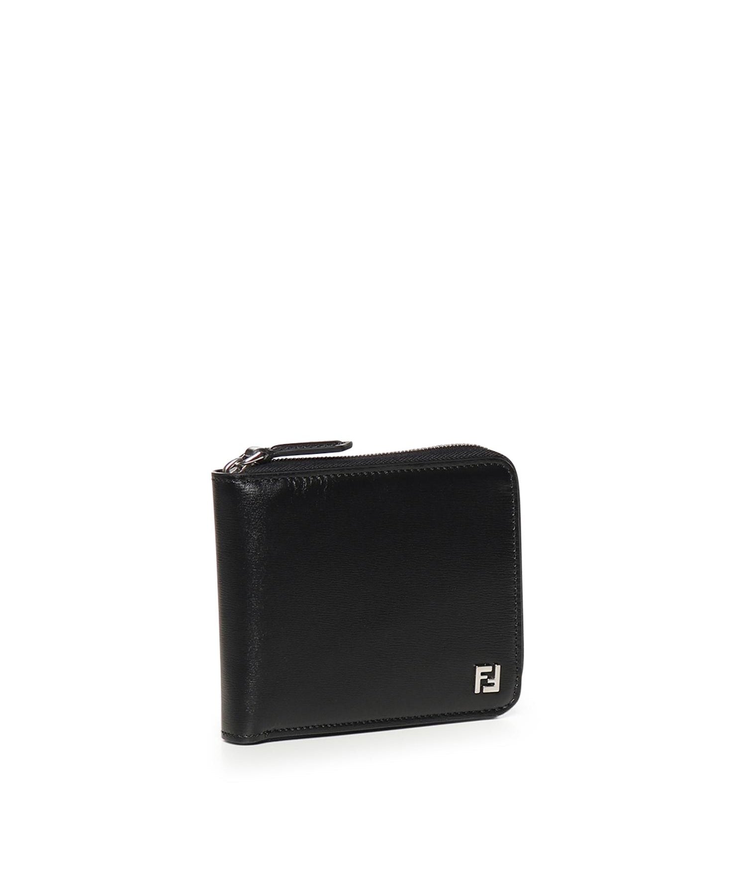 Portafoglio Squared FF in pelle con logo 7M0380 AVV6F0GXN FENDI 