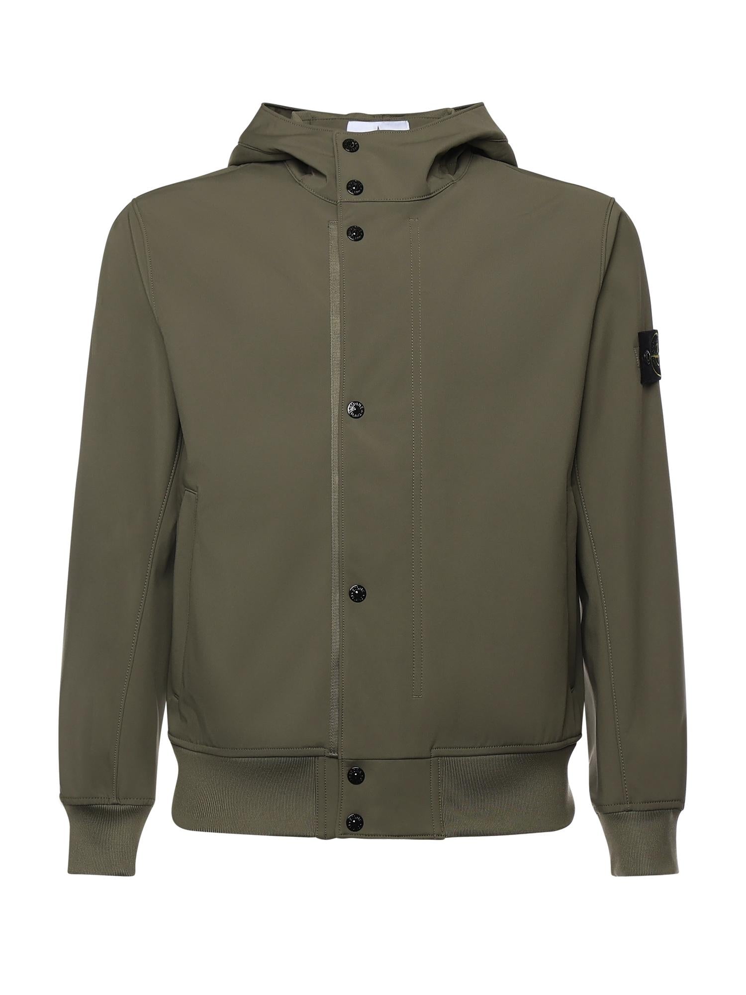 Giacca antigoccia in reps di nylon con logo L1S154100118 S0A22V005G STONE ISLAND 