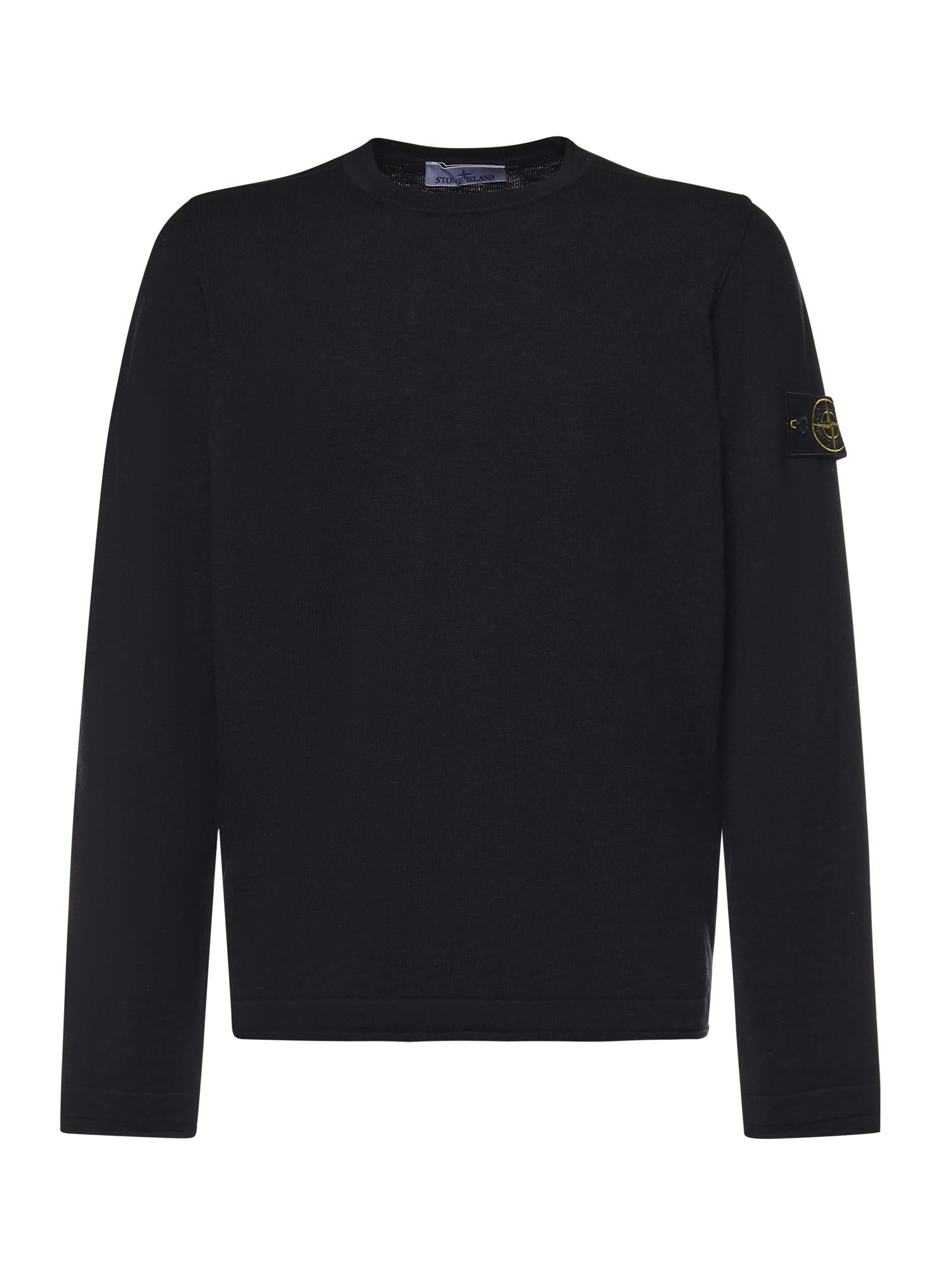 Maglione in cotone e nylon con logo<BR/> L1S155100052 S00B0V0029 STONE ISLAND 