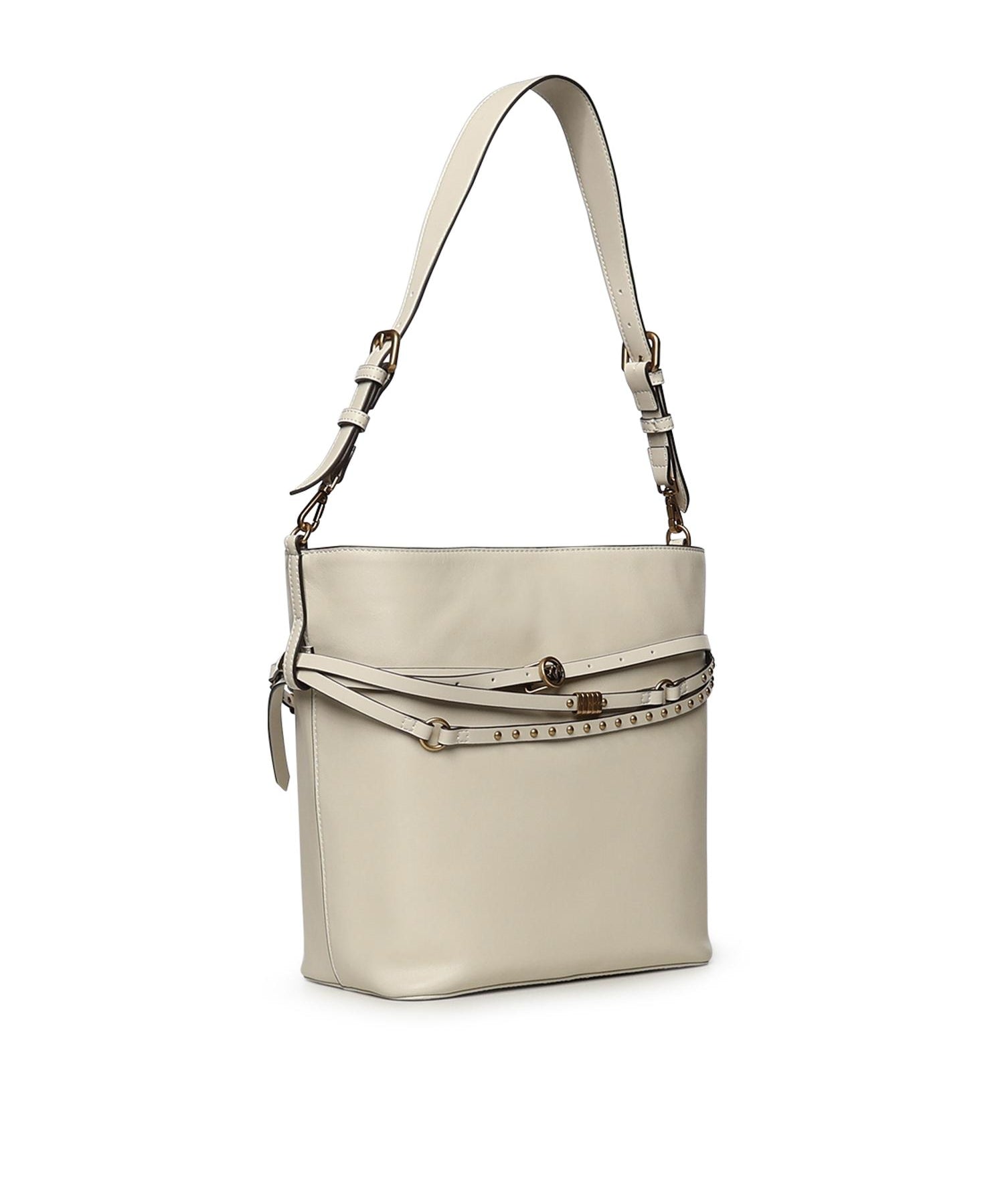 Borsa a spalla media Bucket Belt Bag in pelle 106339 A0QOZ14Q PINKO 