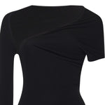 Abito lungo asimmetrico in jersey 425JR0735JS0145 9999 COURREGES 