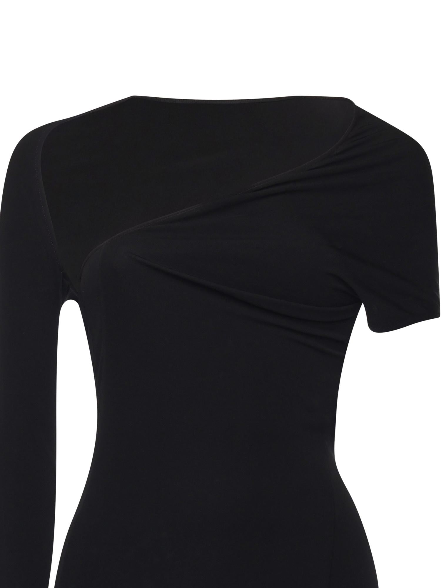 Abito lungo asimmetrico in jersey 425JR0735JS0145 9999 COURREGES 