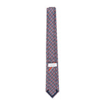 Cravatta in seta stampa Gancini chain 351298 786570002 FERRAGAMO 