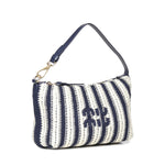 Pouch in crochet e pelle 5NE841 2IHDF017J MIU MIU 