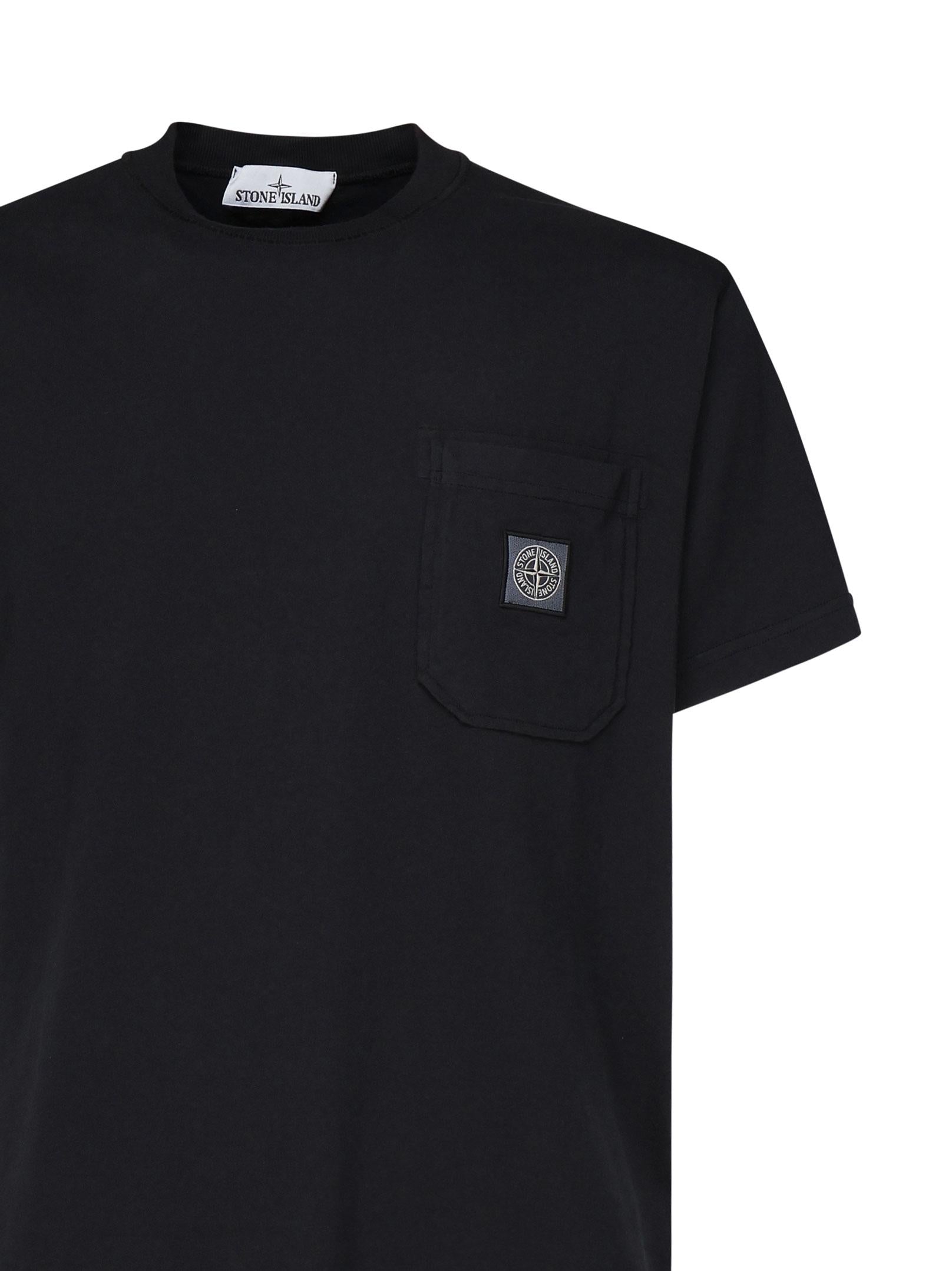 T-shirt con toppa Compass K1S152100219 S0057V0020 STONE ISLAND 
