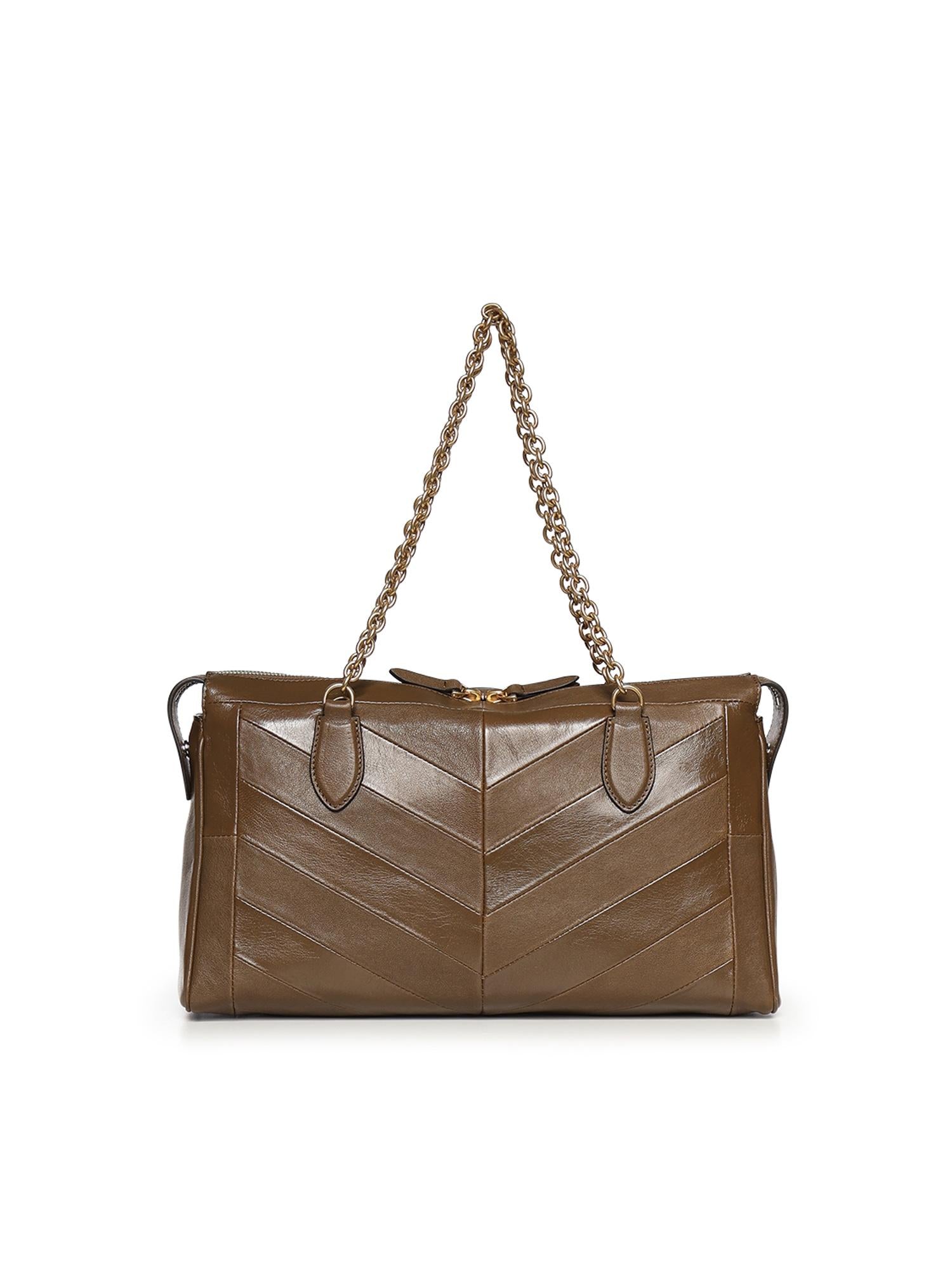 Borsa a spalla Panthea in nappa motivo chevron 8W0B0S70 UYFBGQ VALENTINO GARAVANI 