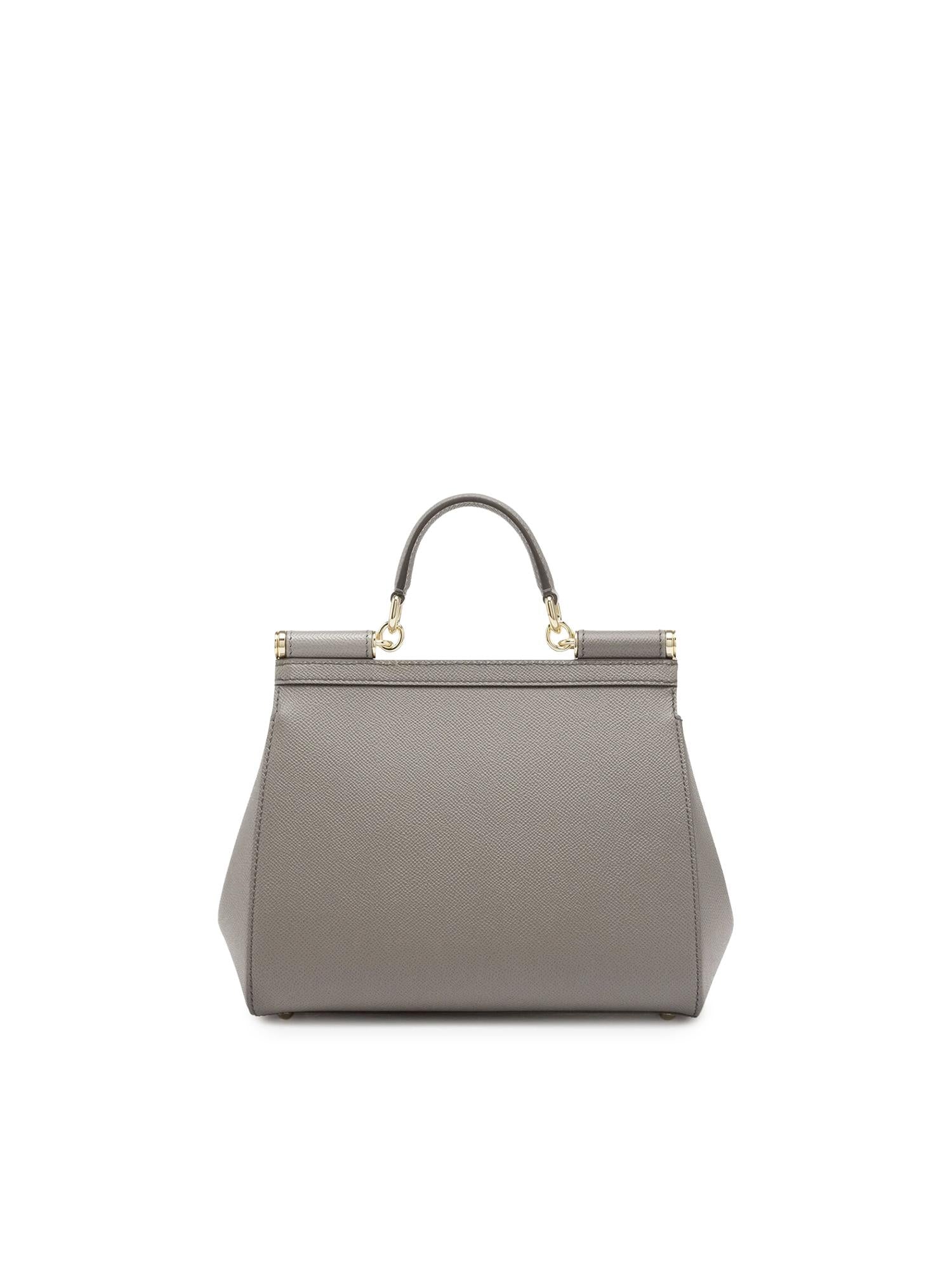 Borsa a mano Sicily grande in pelle Dauphine BB6002 B100180045 DOLCE & GABBANA 