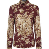 Camicia in charmeuse stampa Rose F5R64T FSA7YHR4OX DOLCE & GABBANA 