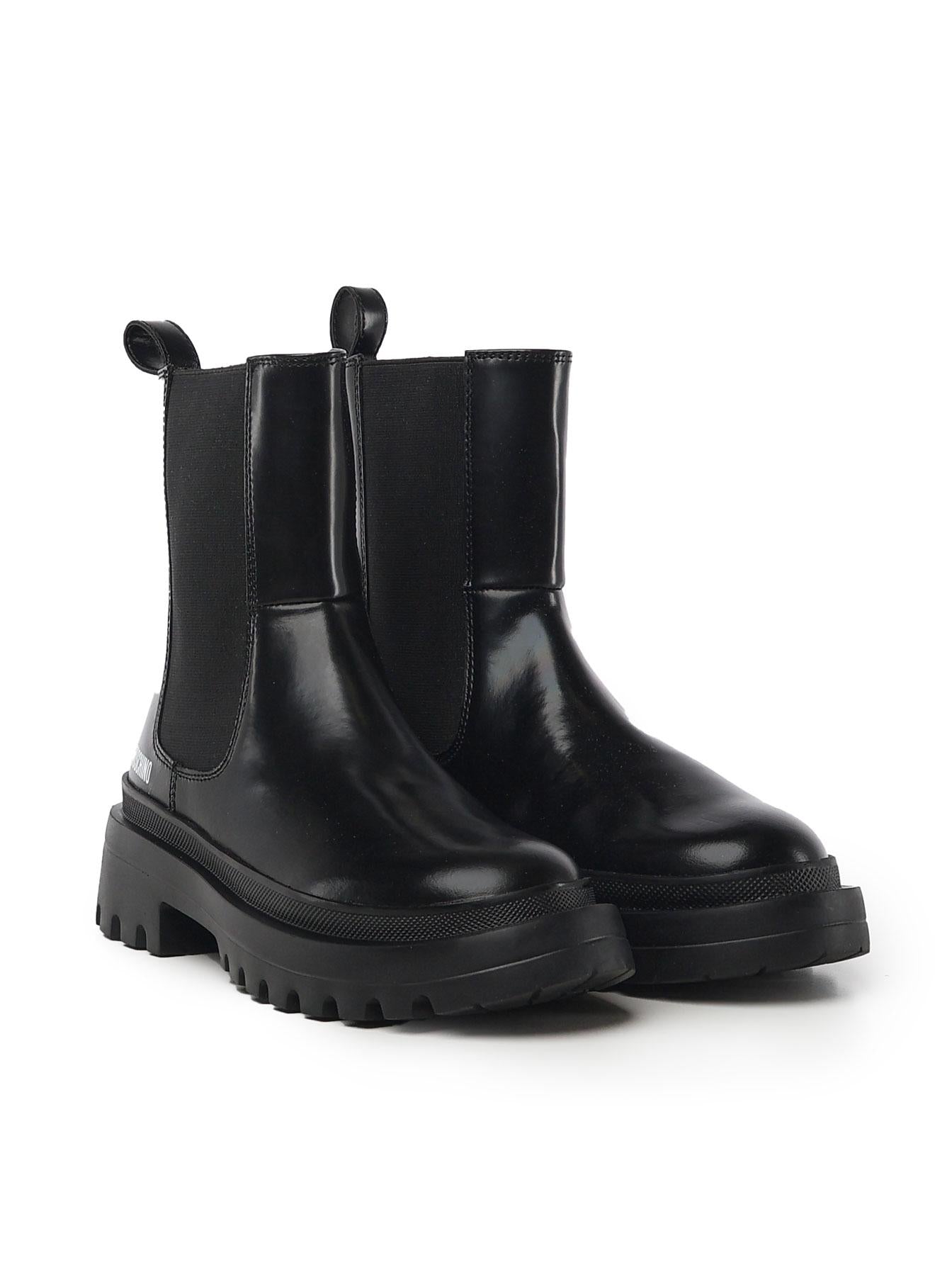 Stivaletti in vitello e lycra JA21035G0LJD0 000 LOVE MOSCHINO 