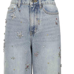 Jeans con fiori di strass AW25828PA BL SELF-PORTRAIT 
