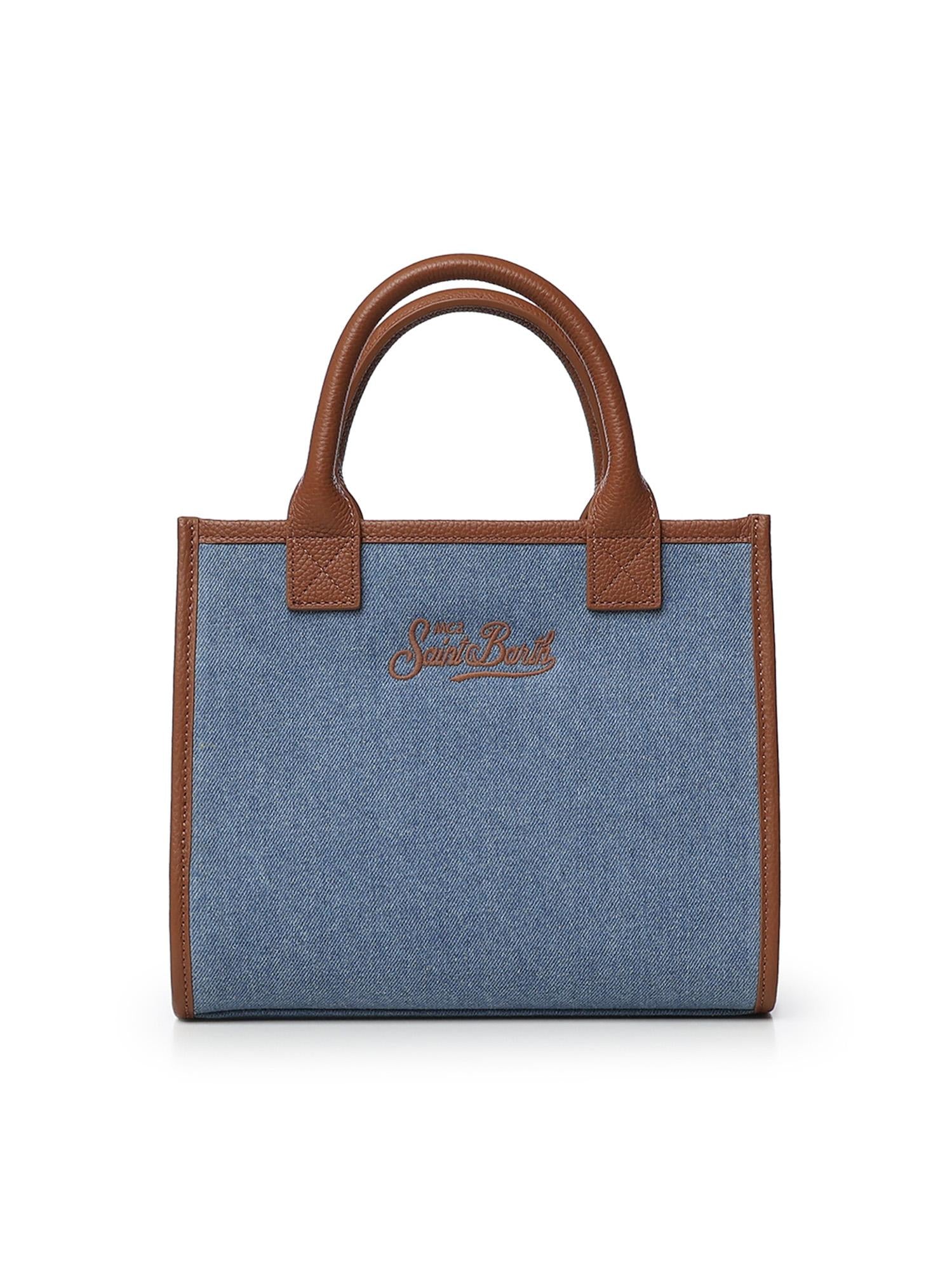 Borsa Vanity in denim e pelle VANMD001 01515L MC2 SAINT BARTH 
