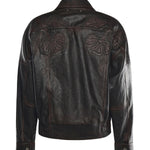 Bomber in nappa con ricamo floreale GWP02560 P00230040249 GOLDEN GOOSE 