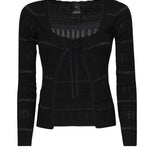 Polo maniche lunghe con riga metallizzata 104734 A2FCZ99 PINKO 