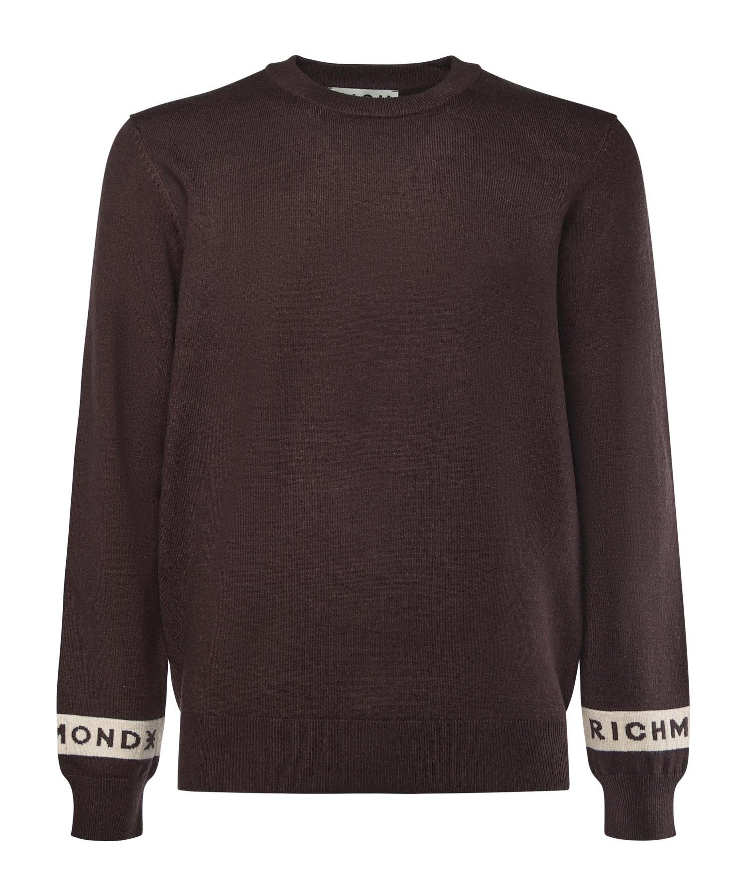 Maglione in misto viscosa con logo<BR/> UMA25035MA MULCH RICHMOND X 