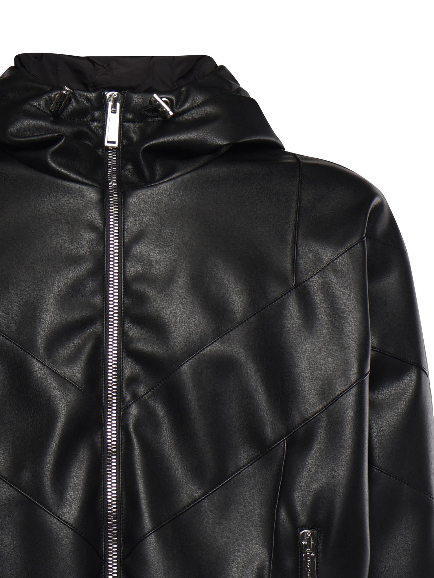 Giacca hoodie in similpelle S74AM1676 S60340900 DSQUARED2 