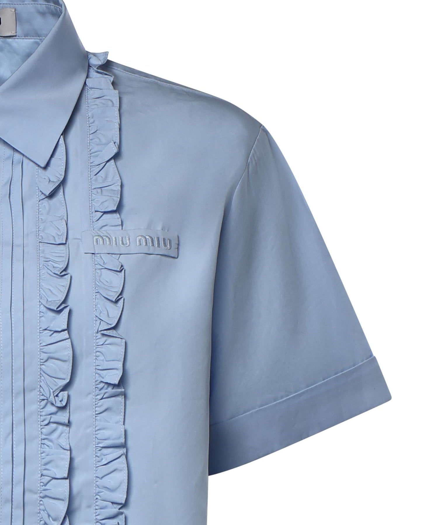 Camicia cropped in popeline MK2045 10RGF0013 MIU MIU 