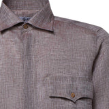 Camicia Rits in lino RITS KAKI GALIANO 