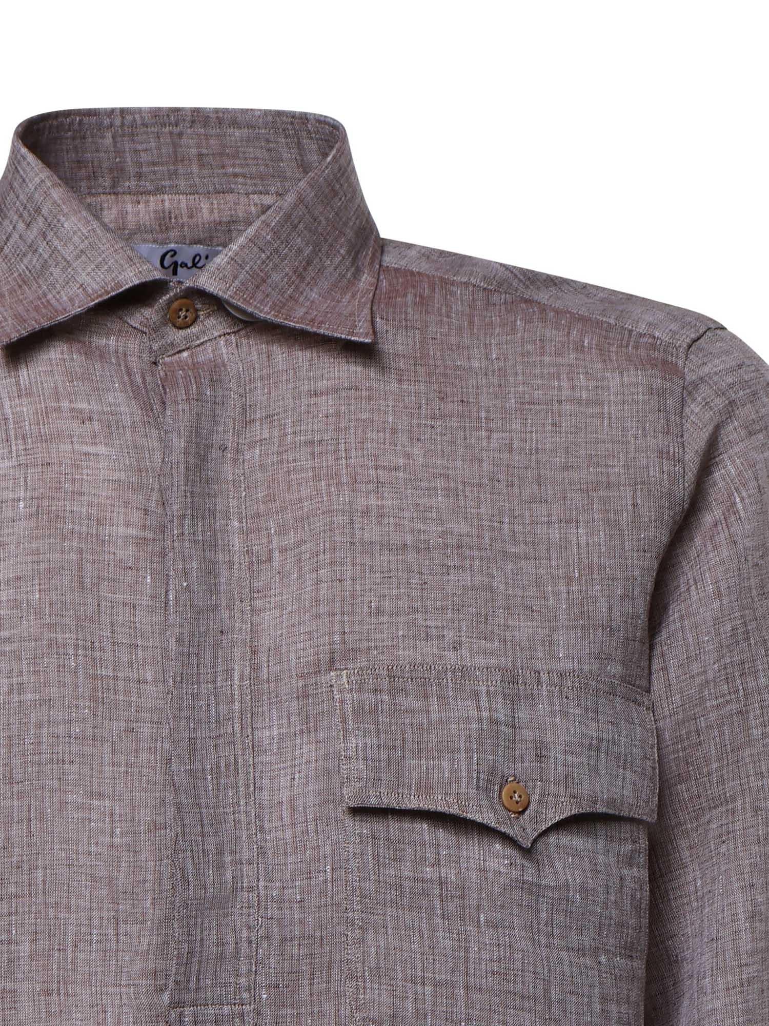 Camicia Rits in lino RITS KAKI GALIANO 