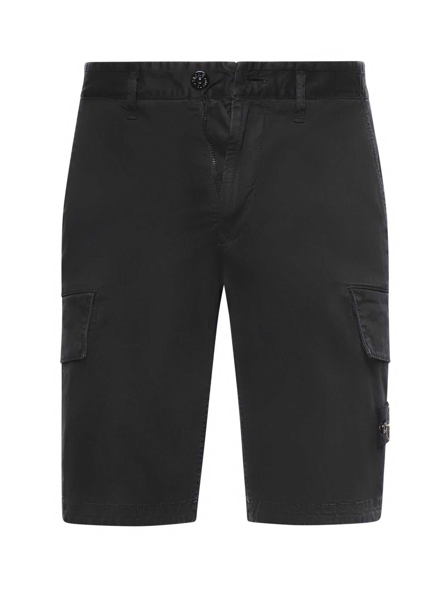 Shorts cargo in cotone con logo L1S15L100018 S0004V0129 STONE ISLAND 