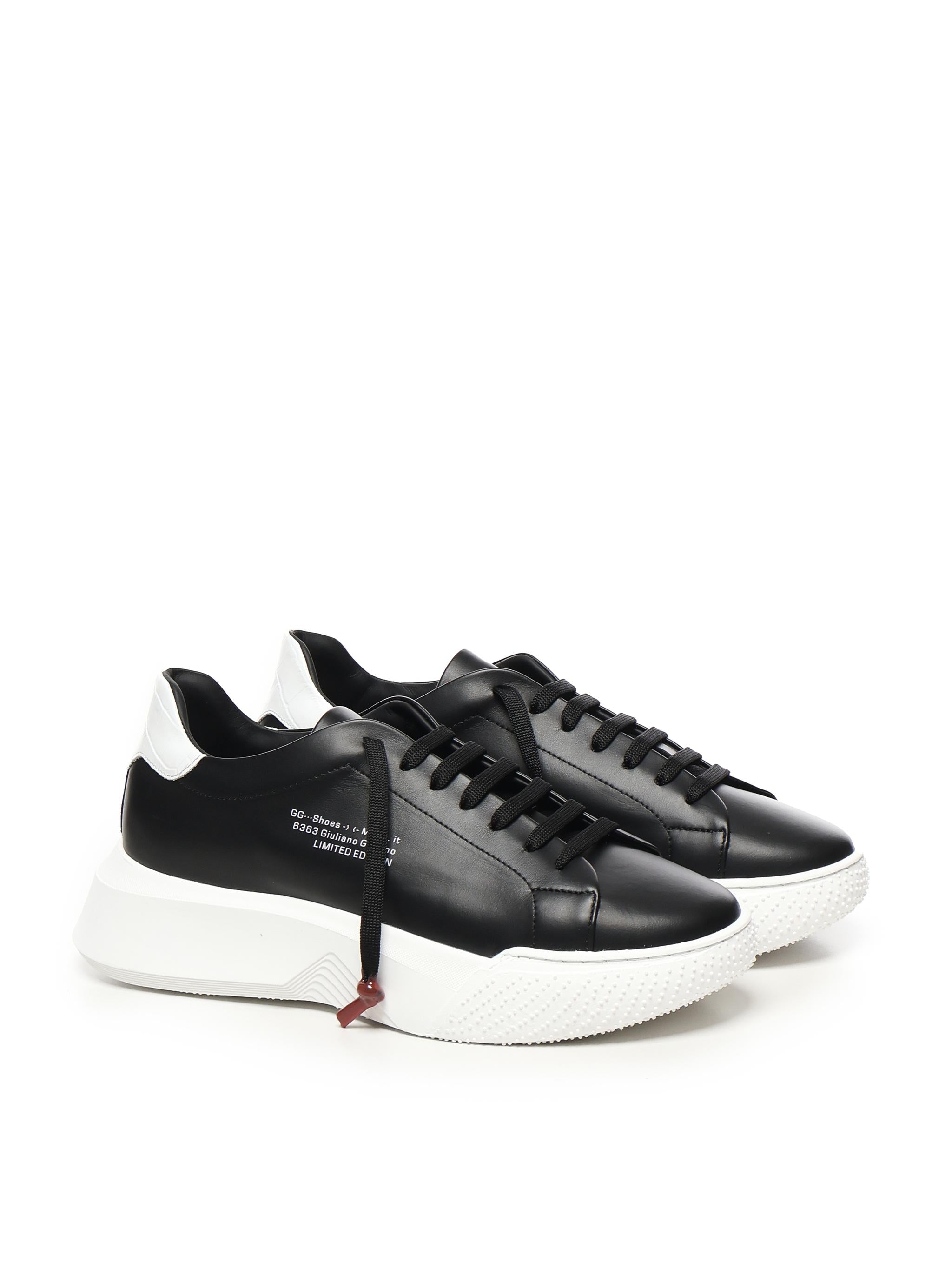 Sneakers Nemesis in nappa NEMESIS2 TRIPLEBLACK/WHITE GIULIANO GALIANO 