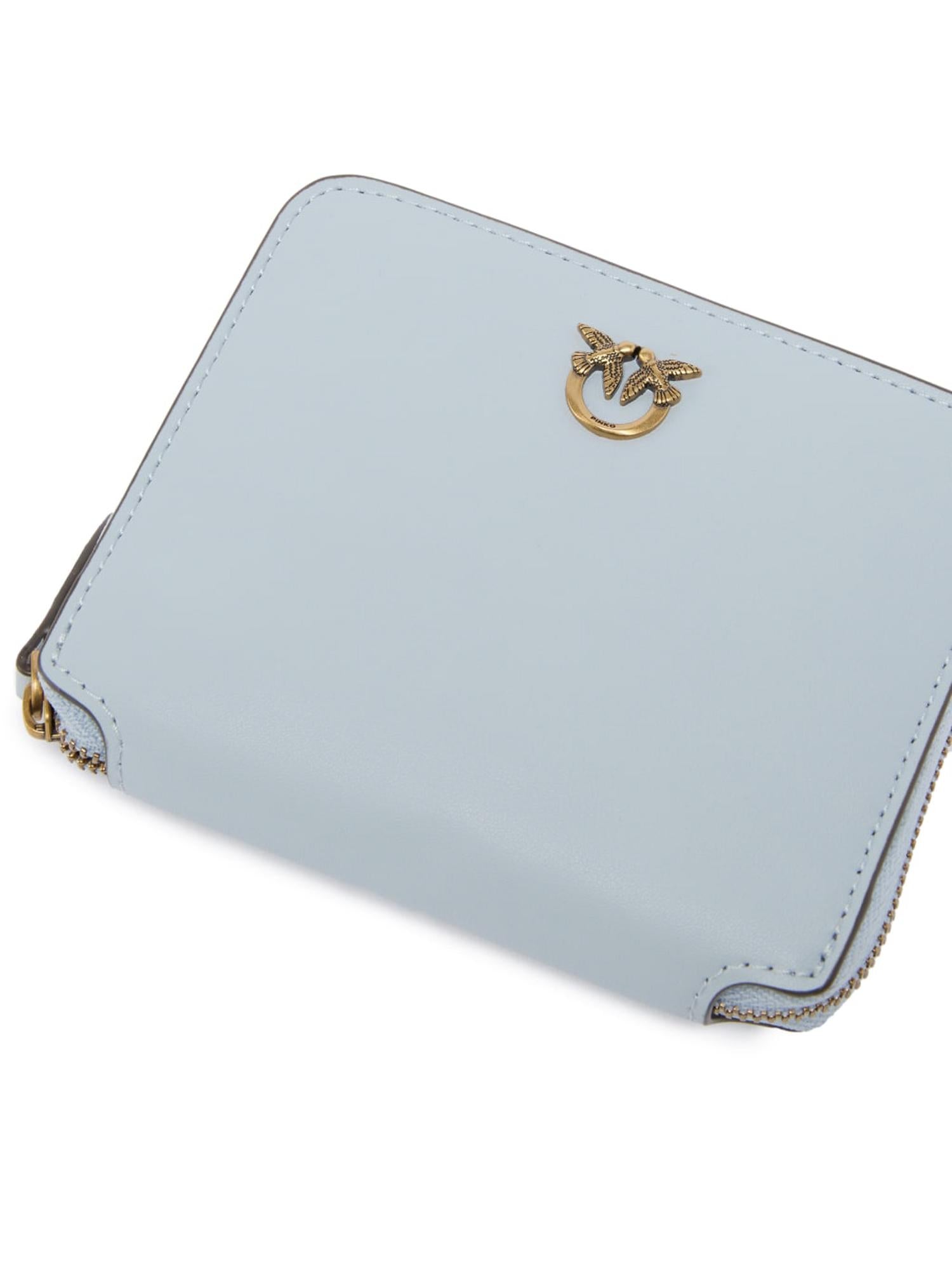 Portafoglio quadrato zip-around in pelle 100249 A0F1E37Q PINKO 
