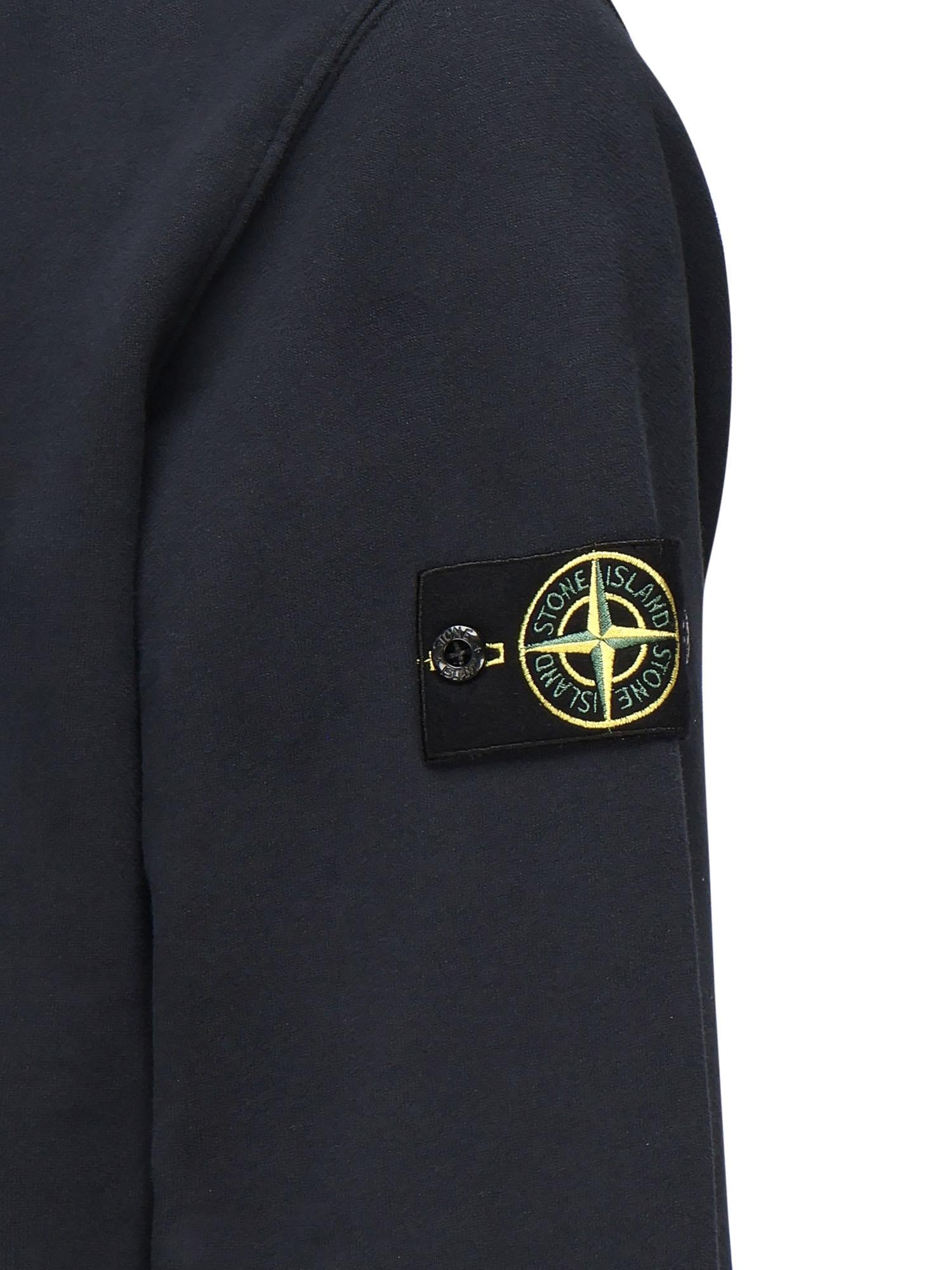 Felpa con zip e intarsi a costine K2S156100068 S0A20V0020 STONE ISLAND 