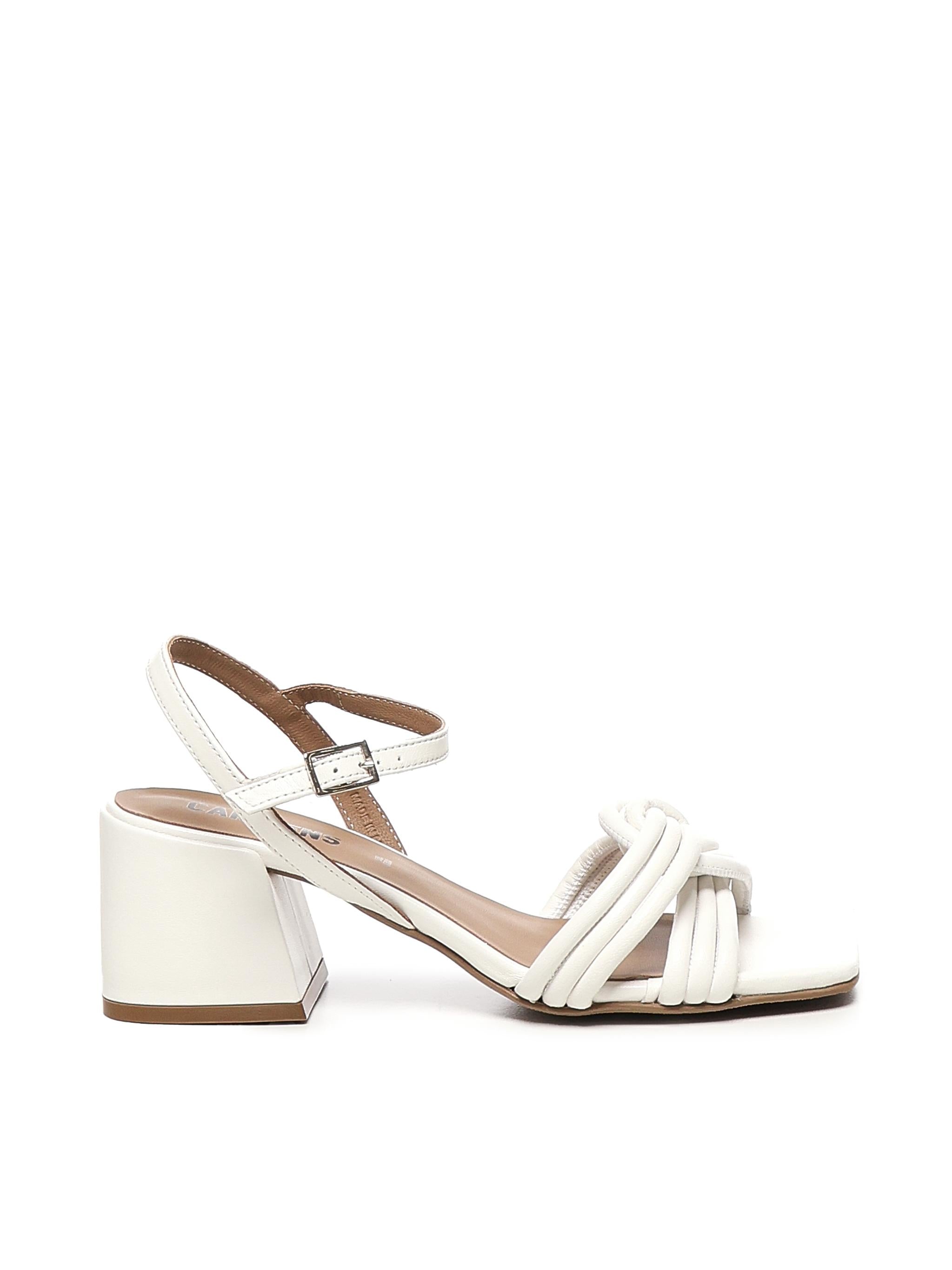 Sandalo con nodo intrecciato A55212 CREAM CARMENS 