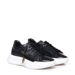 Sneakers Nemesis in nappa con stampa pitone NEMESIS2 PYTHONBLACK GIULIANO GALIANO 