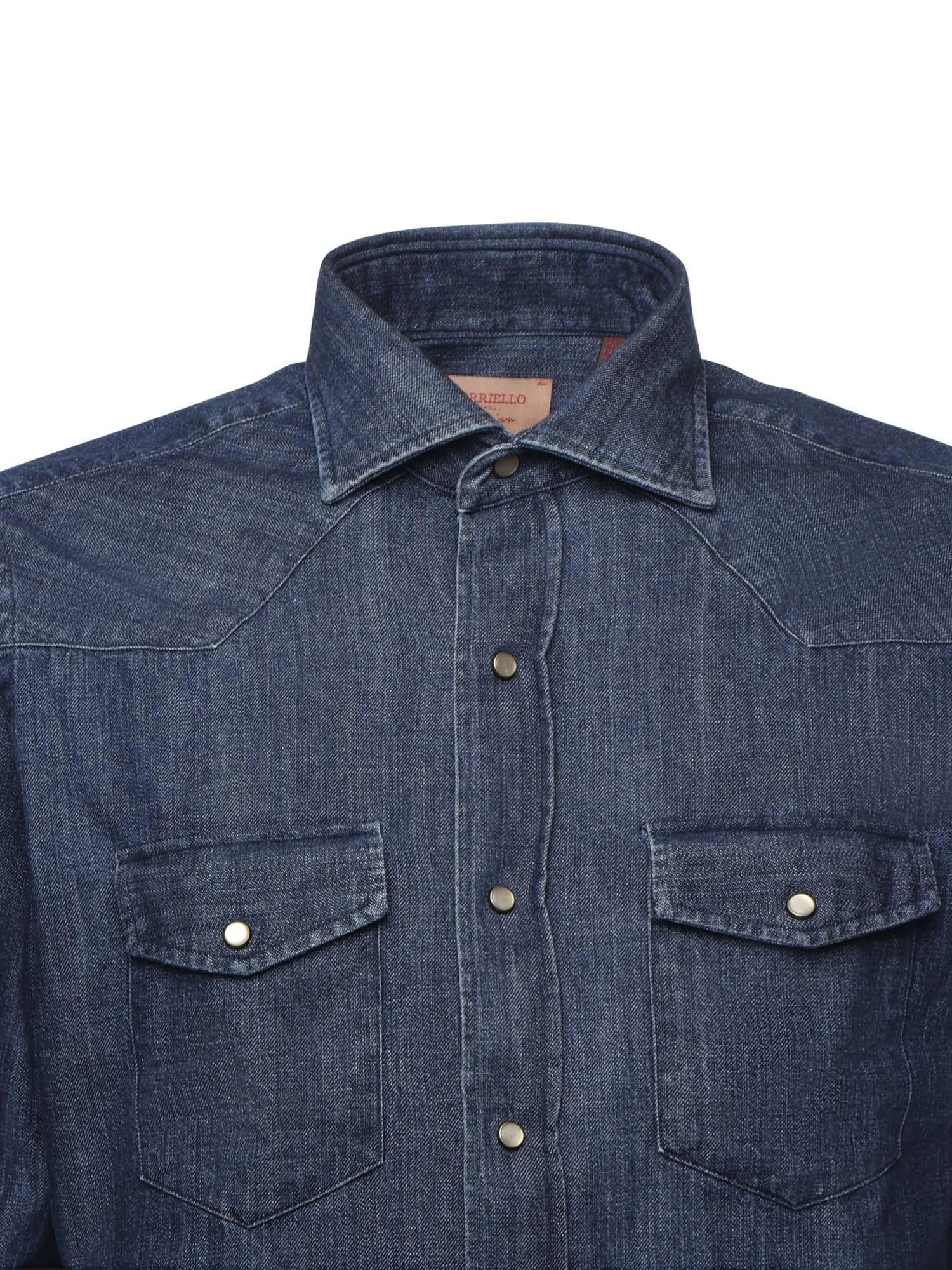 Camicia in denim di cotone 13050 1 BORRIELLO NAPOLI 