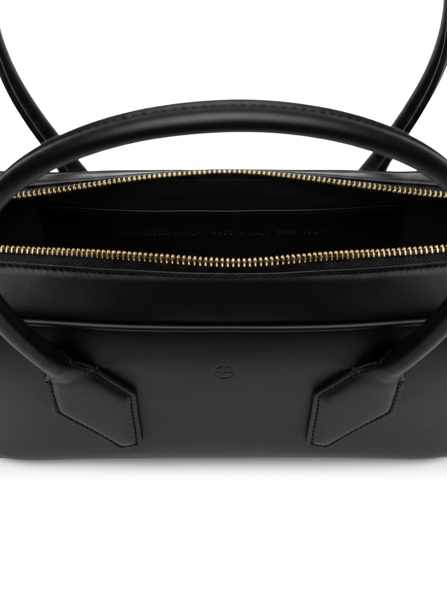 Borsa Afra in pelle FBBP9JO02 ONYX FRANCESCO BIASIA 
