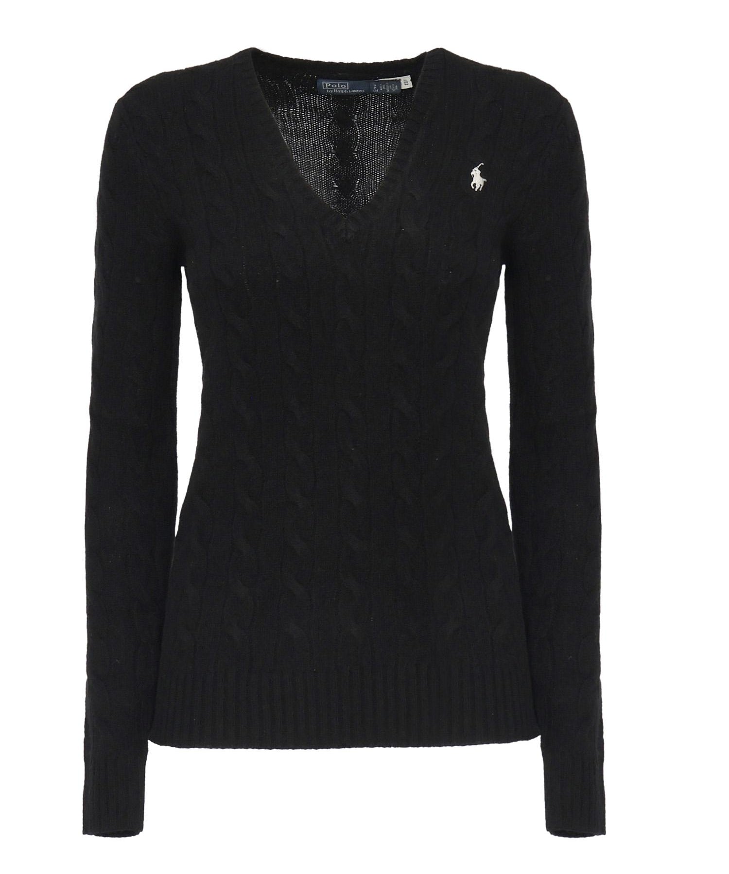 Maglia a trecce con scollo a V 211971866 005 POLO RALPH LAUREN 