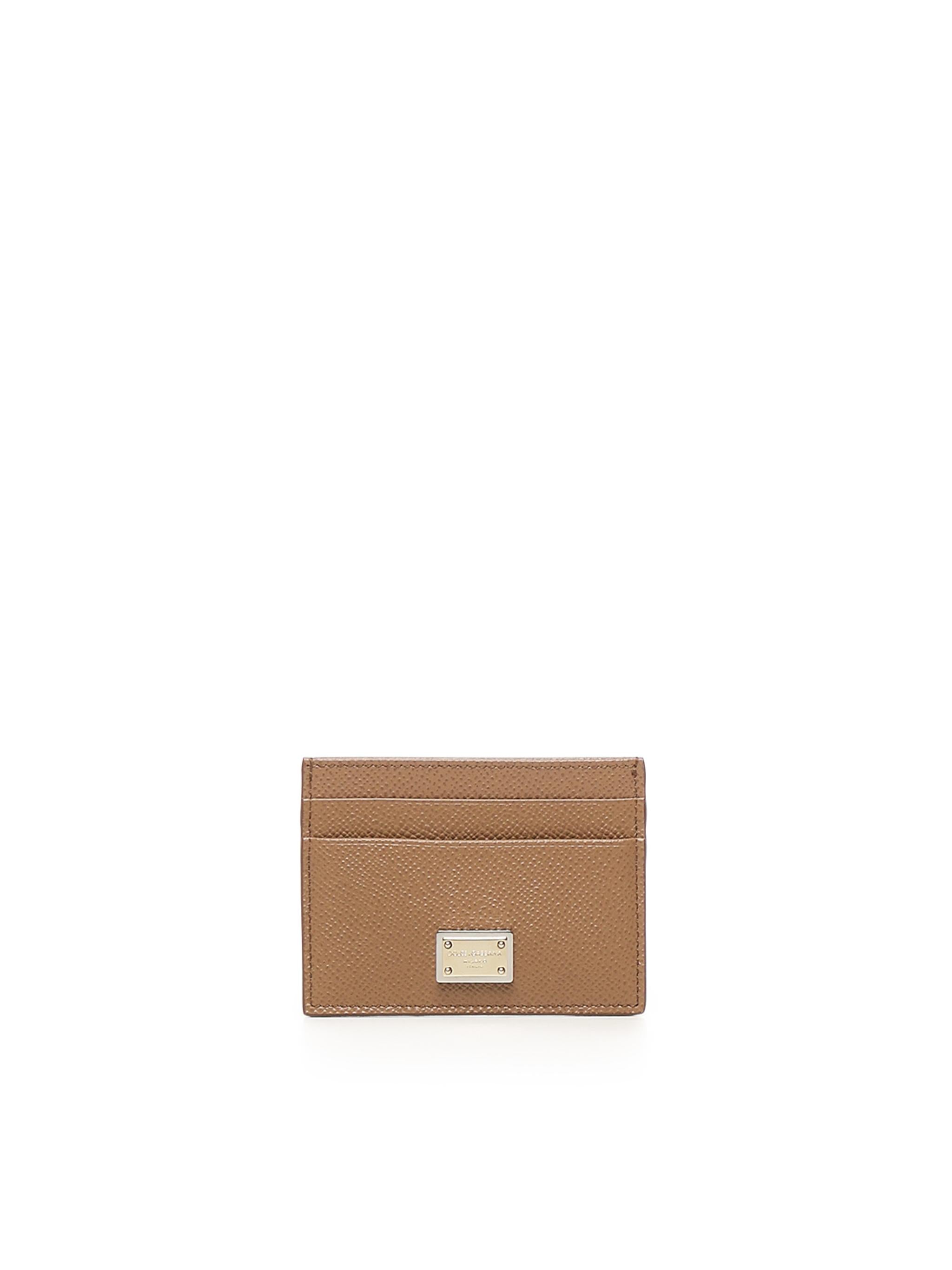 Portacarte in pelle con targhetta logata<BR/> BI0330 A10018M417 DOLCE & GABBANA 
