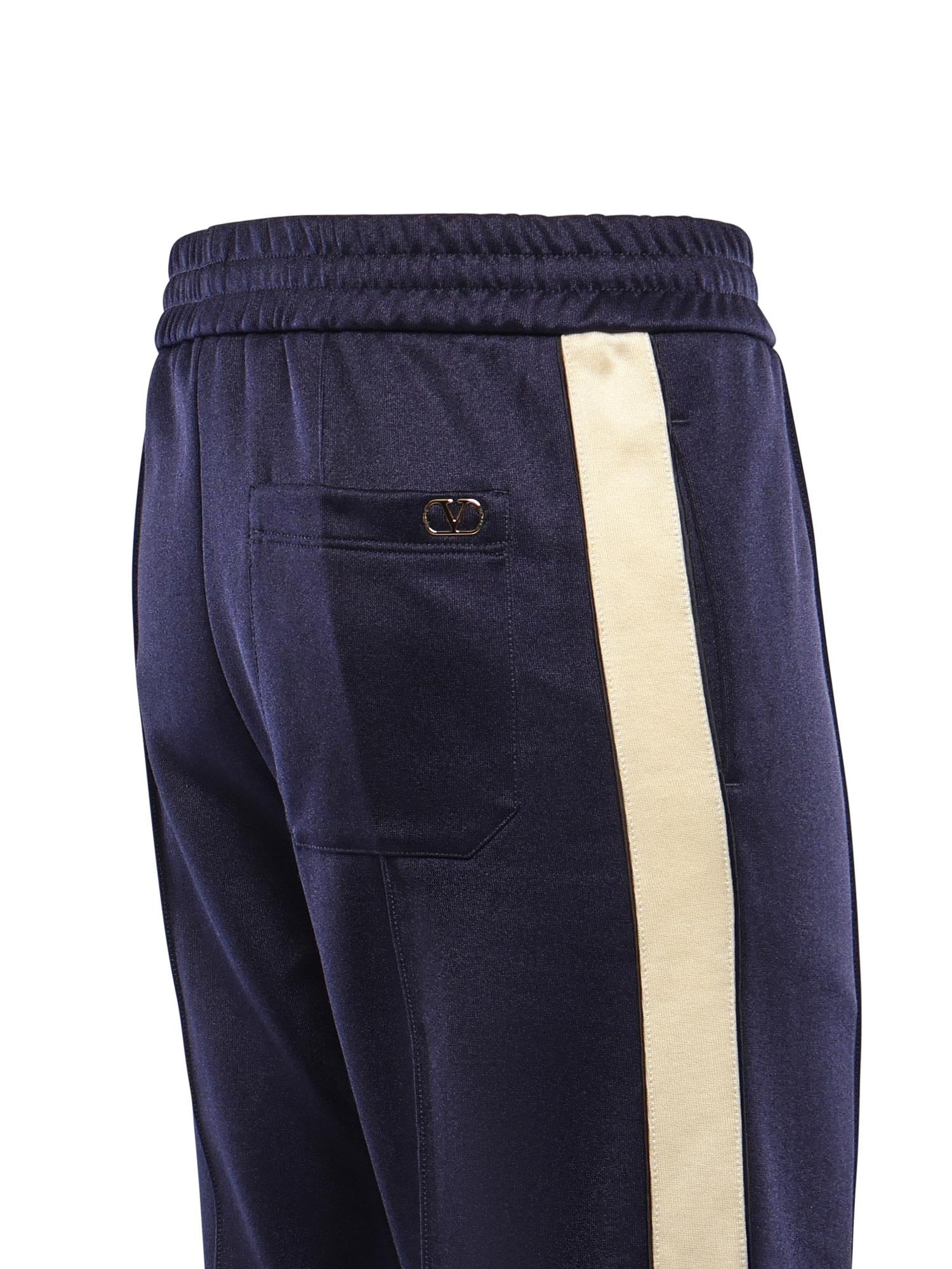 Pantaloni in acetato con patch Vlogo 8V3MD05N BBPBLB VALENTINO GARAVANI 