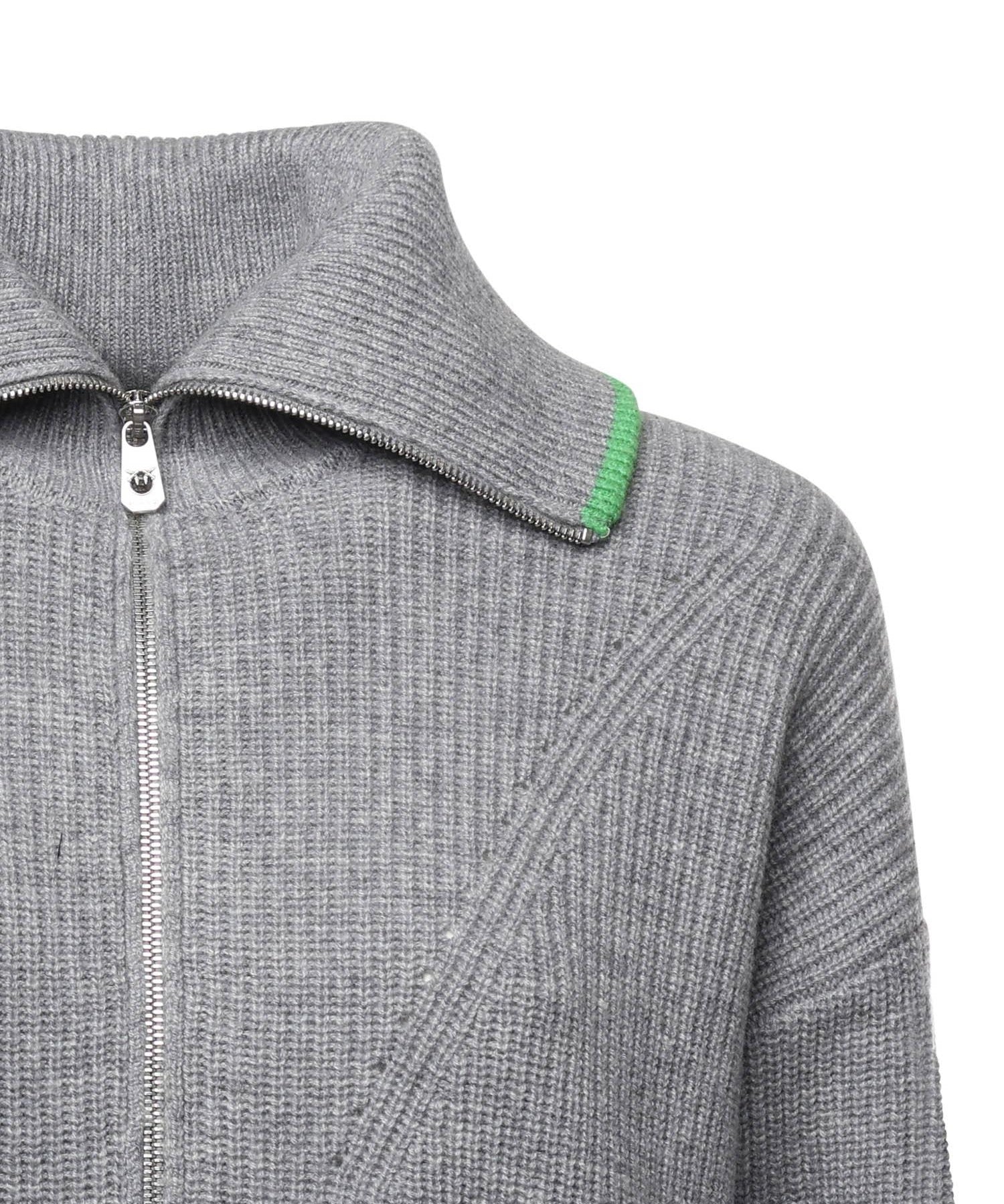 Maglia in lana e cashmere con zip 105448 A2Q9IS1 PINKO 