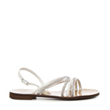 Sandali Fredy cinturino con strass 73SC8V502STR FREDYARGENTO/OFF WHITE V° 73 