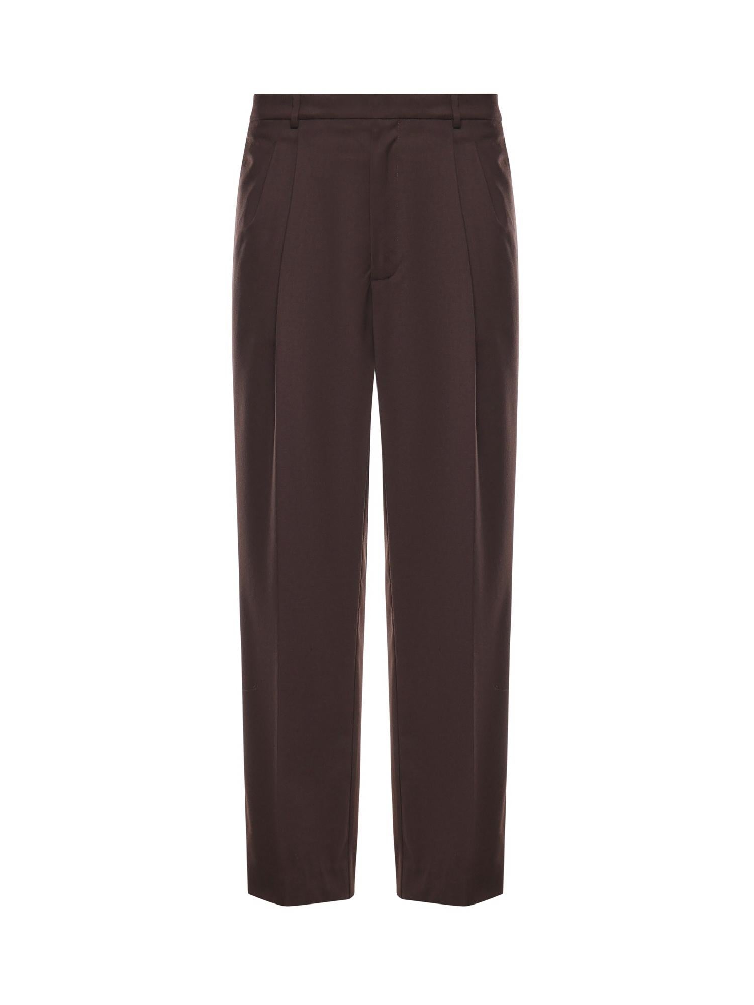 Pantalone regular in misto lana B6F0051 69M AMARANTO 
