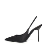 Slingback Lidia in raso PX913XTSAT BLACK PARIS TEXAS 